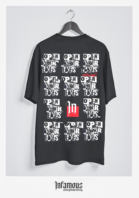 Infamous - Camiseta Oversize - Unisex - Colección INDJ - Mod.openyourseyes2 - Limited Edition.
