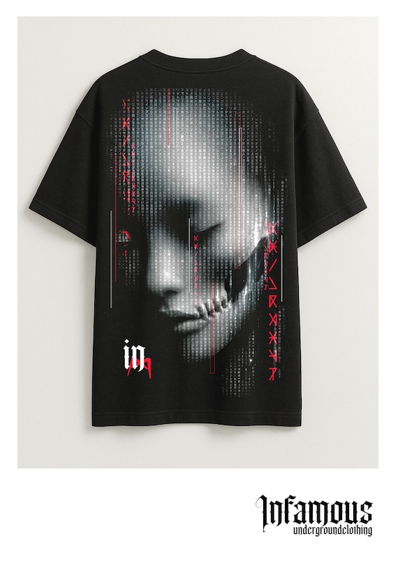 Infamous - Camiseta Oversize Cyber Techno Vibes - Unisex - Electronic Streetwear -  EXCLUSIVE RUNES.