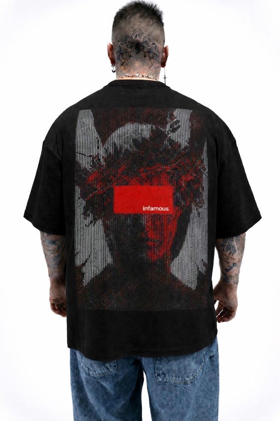 Infamous - Camiseta Oversize - Unisex - Colección INDJ - Mod.In-Red - Limited edition.