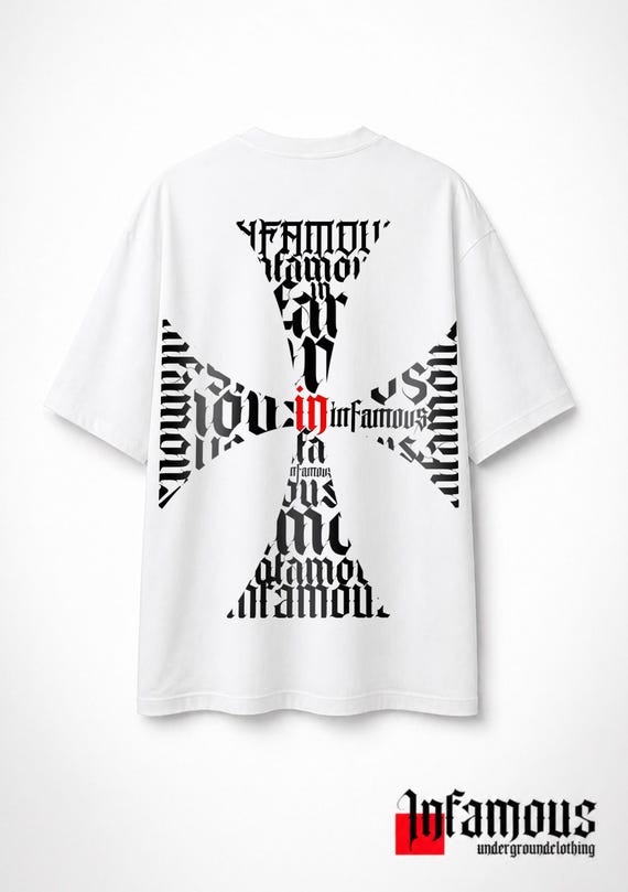Infamous - Camiseta Oversize - Unisex - Colección WestCoast - Mod.west001 - Edición  Limitada.