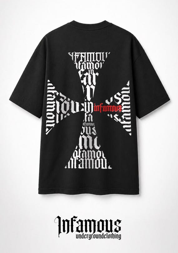 Infamous - Camiseta Oversize - Unisex - Colección WestCoast - Mod.west002 - Edición  Limitada.