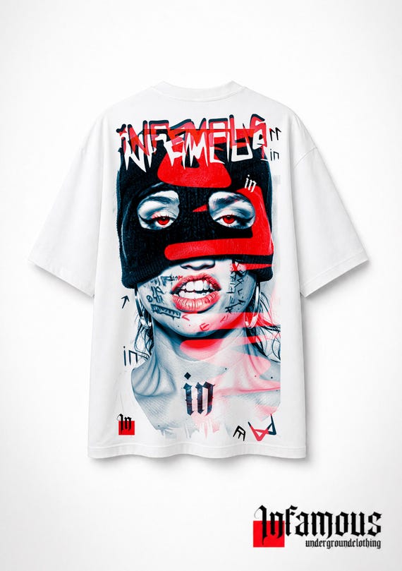 Infamous - Camiseta Oversize - Unisex - Colección INDJ - Mod.In-mask002 - Limited Edition.