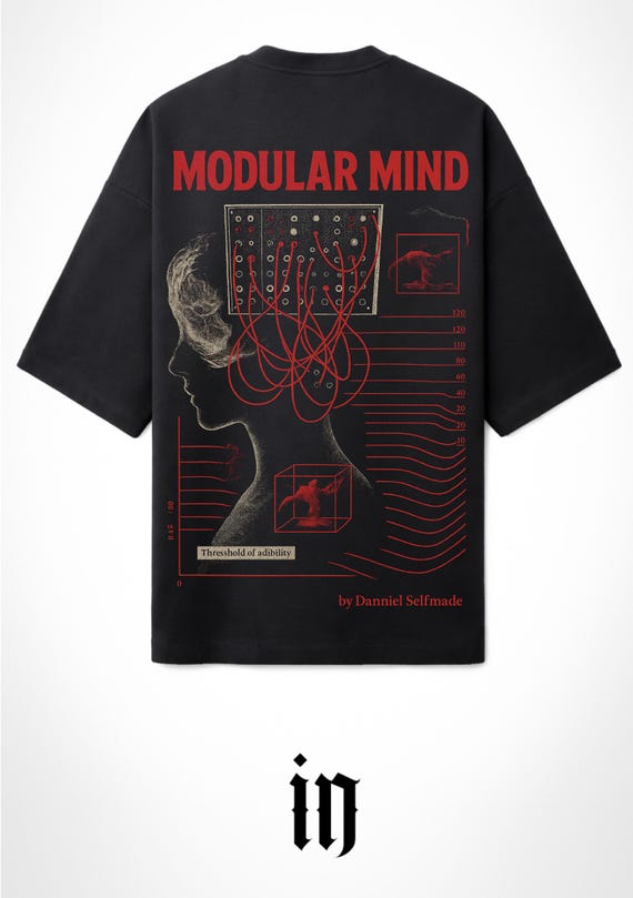 INFAMOUS - Camiseta Oversize - Unisex - Modular Mind by Danniel Selfmade - Sintetizadores - 003 LIMITED EDITION.