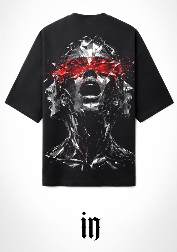 Infamous - Camiseta Oversize Techno FRAGMENTS 003 LIMITED EDITION.