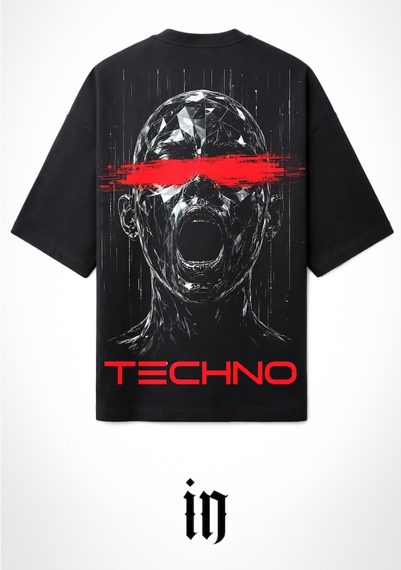 Infamous - Camiseta Oversize Techno FRAGMENTS 001 LIMITED EDITION.