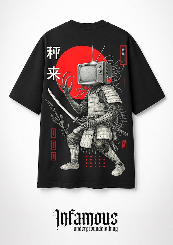 Infamous - Camiseta Oversize inspirada en Japon - Unisex - Ropa streetwear - 005 LIMITED EDITION.