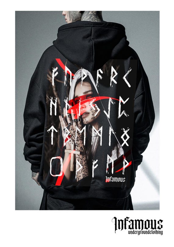 Infamous - Hoodies Oversize - Mod.017 - Colección Rave T-shirt - Limited edition.