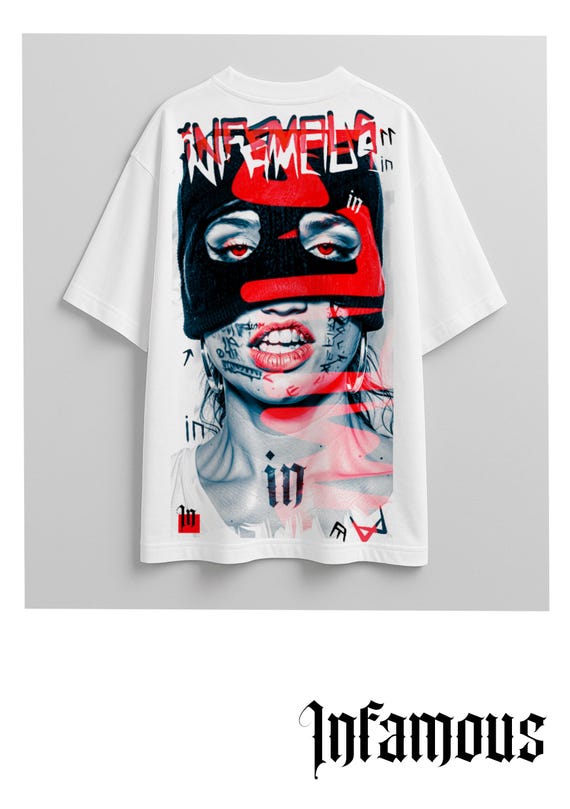 Infamous - Camiseta Oversize - Unisex - Colección INDJ - Mod.In-mask002 - Limited Edition.