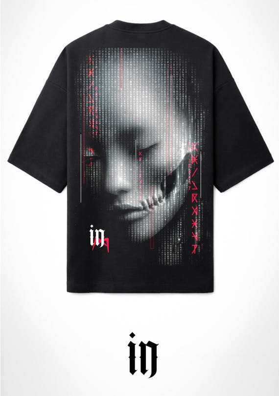 Infamous - Camiseta Oversize Cyber Techno Vibes - Unisex - Electronic Streetwear -  EXCLUSIVE RUNES.
