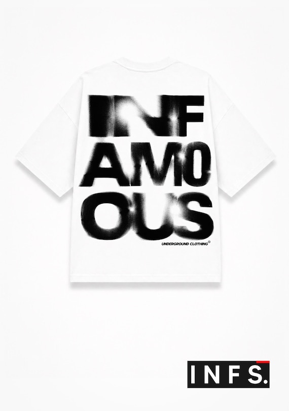 Infamous - Camiseta Oversize BOXY - Unisex - INFS00 LIMITED EDITION.