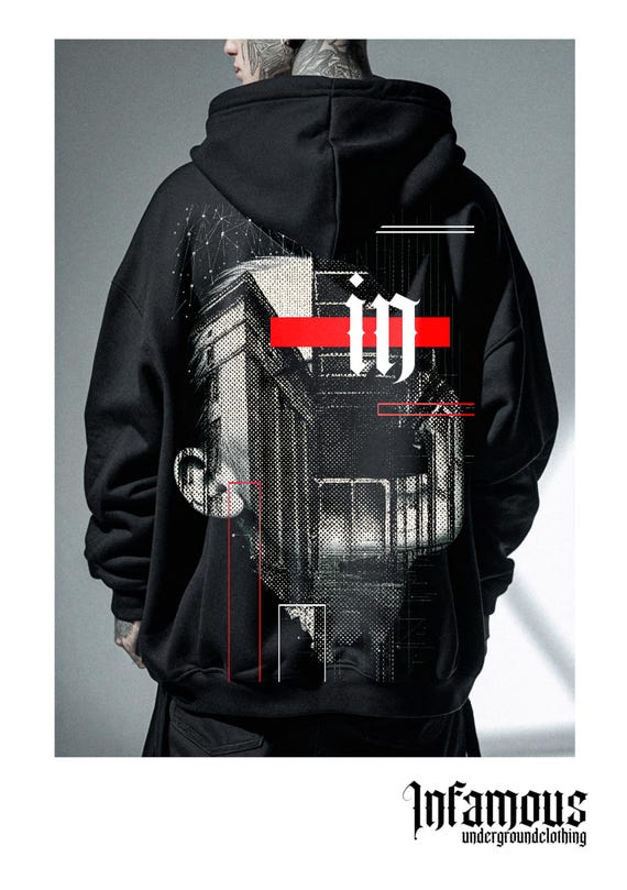 Infamous -  Hoodies Oversize - Mod.002 - Colección In-Techno -  Limited edition.