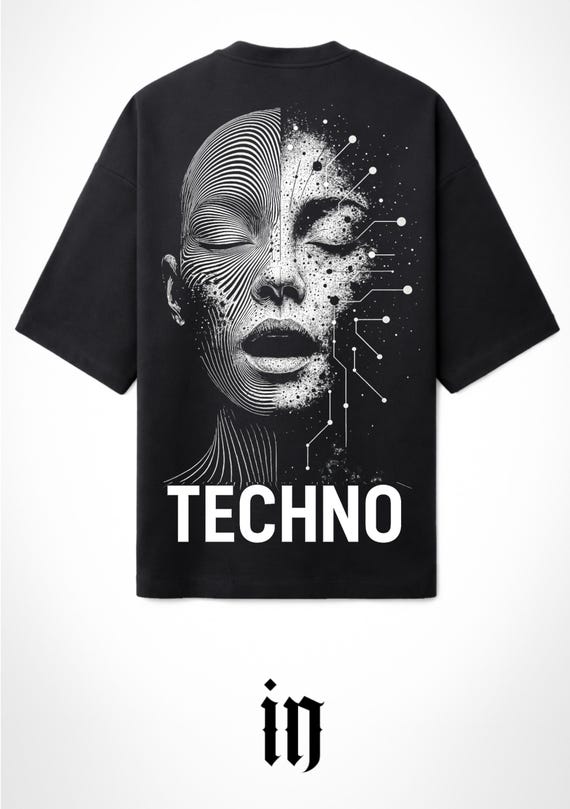 Infamous - Camiseta Oversize Techno Vibes - Unisex - Electronic Streetwear - 001 LIMITED EDITION.