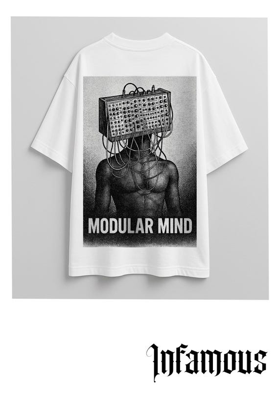 INFAMOUS - Camiseta Oversize - Unisex - Modular Mind by Danniel Selfmade - Sintetizadores - 012 LIMITED EDITION.