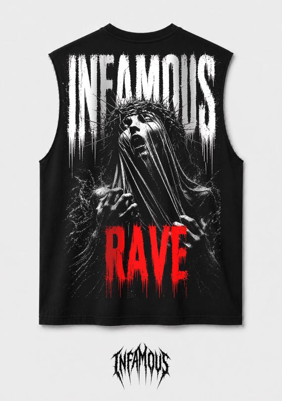Infamous - Camiseta Oversize - Unisex - RAVE edition. 001