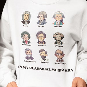 Classical Composers Sweatshirt: Cartoon Music History Gift