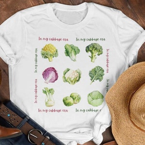 In My Cabbage Era T-Shirt Funny Cabbage Lover Tee for Foodies Plant-Based Life Farm Fresh Vegetable Art Unique Gift for Veggie Fans