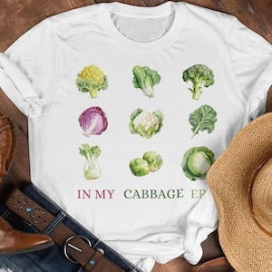 In My Cabbage Era Funny Cabbage Lover T-shirt for Foodies, Plant-Based Life, Farm Fresh Vegetable Art, Unique Gift for Veggie Fans
