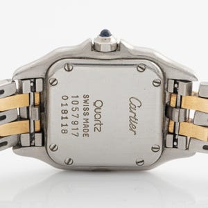 Cartier Panthere Steel and Gold Quartz Watch 1990 with Box and Certificate Small Model image 4