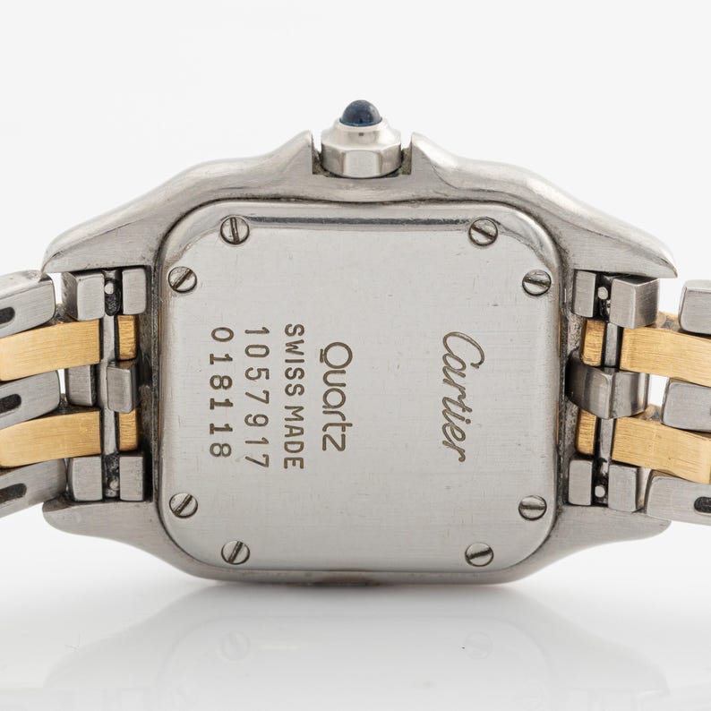 Cartier Panthere Steel and Gold Quartz Watch 1990 with Box and Certificate Small Model image 4