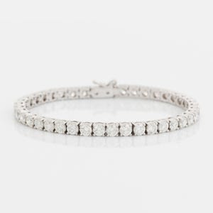 18K White Gold Diamond Bracelet 10.88 ct F/G VS-SI Tennis Style