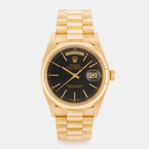Rolex Day-Date 18038 18K Gold 36mm Automatic Watch ca 1982 with Certificate