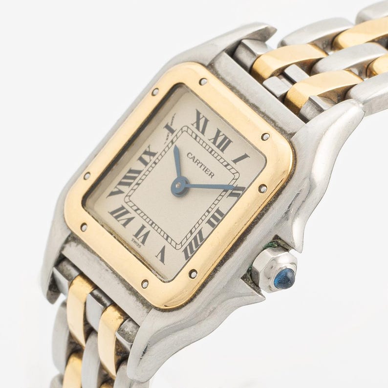 Cartier Panthere Steel and Gold Quartz Watch 1990 with Box and Certificate Small Model image 2