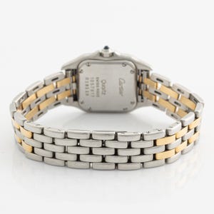 Cartier Panthere Steel and Gold Quartz Watch 1990 with Box and Certificate Small Model image 3