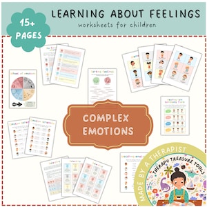Fichas sobre emociones complejas para niños / aprender sobre los sentimientos