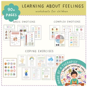 Feuilles de travail sur les émotions et les capacités d'adaptation pour les enfants | apprendre les sentiments