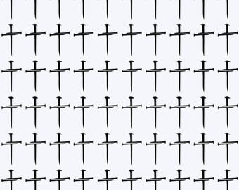 Christian Nail Cross Decals
