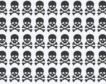 SPECIAL Skull and Crossbones Decals - One Size 1.4 x 1 inch - Black Only ******