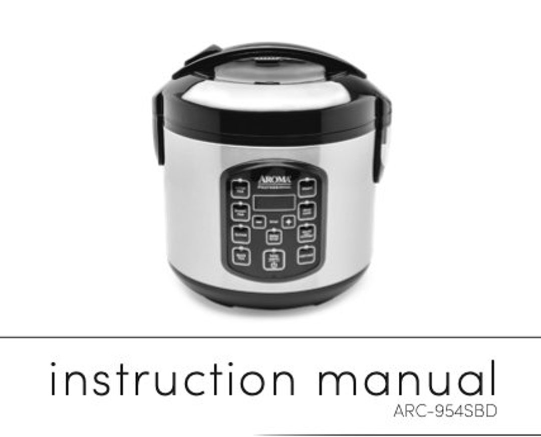 Aroma Rice Cooker / Multicooker Instruction Manual PDF Digital Download