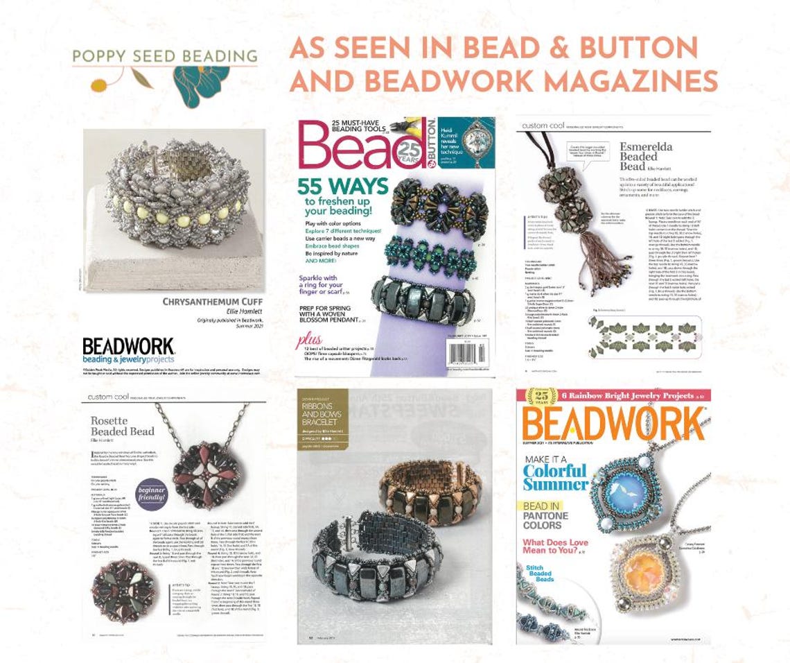 Cathedral Bracelet Beading Pattern: Rivoli Bezel Tutorial (PDF Pattern ...