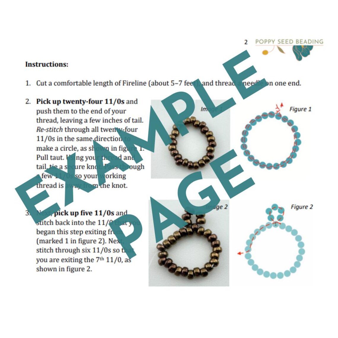 Printable Rivoli Pattern Cathedral Bracelet Beading Pattern: Rivoli Bezel Tutorial (PDF Pattern ...