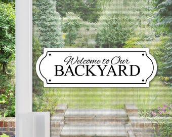 Acrylic Screen Door Magnets | Anti-Collision Screen Door Decorations & Signs - (Set of 2) Backyard