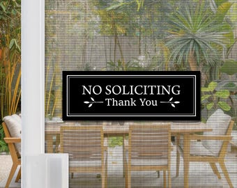 Flexible Screen Door Magnets | Anti-Collision Screen Door Decorations & Signs - (Set of 2) Soliciting