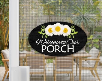 Flexible Screen Door Magnets | Anti-Collision Screen Door Decorations & Signs - (Set of 2) Porch Daisies