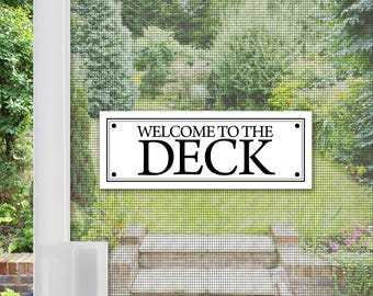 Acrylic Screen Door Magnets | Anti-Collision Screen Door Decorations & Signs - (Set of 2) Deck