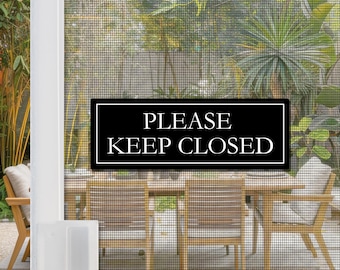 Flexible Screen Door Magnets | Anti-Collision Screen Door Decorations & Signs - (Set of 2) Keep Closed