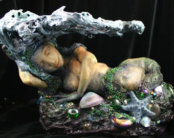 Sea Goddess, OOAK Sculpture, Sarah Pierzchala FREE Shipping