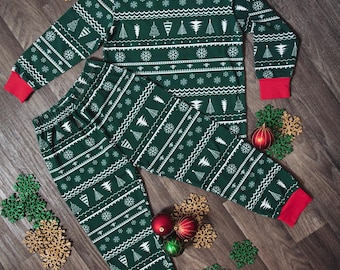 Pijamas navideños familiares a juego / Garantizado para Navidad / Adultos, niños y mascotas