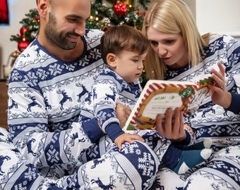 Pijamas navideños familiares / Pijamas navideños a juego para toda la familia / Pijamas de Navidad