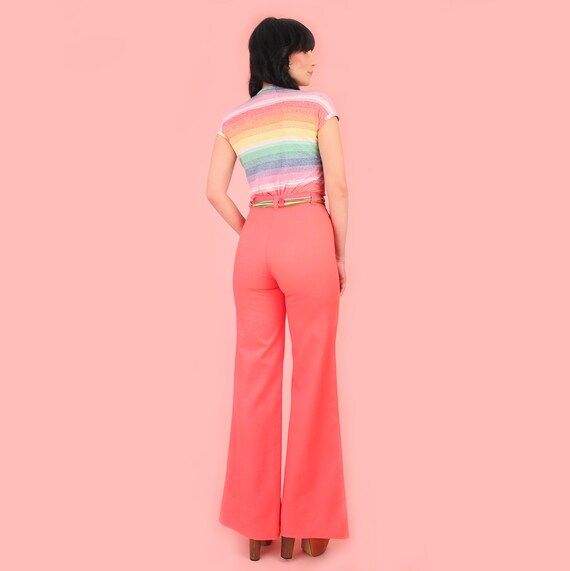 DITTOS Vintage 70's Bell Bottoms // PINK High Wai… - image 4