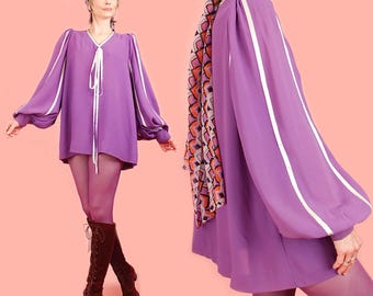 ViNtAgE 1960's Tipper Ipper Appa from Granny Takes a Trip MiNi Dress Mod HiPPiE sz. Small