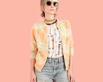 Vintage 50s Darlene Floral Cardigan Sweater