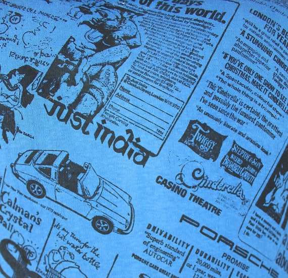 ViNtAgE Allover News Print T Shirt // 1970's Dead… - image 4