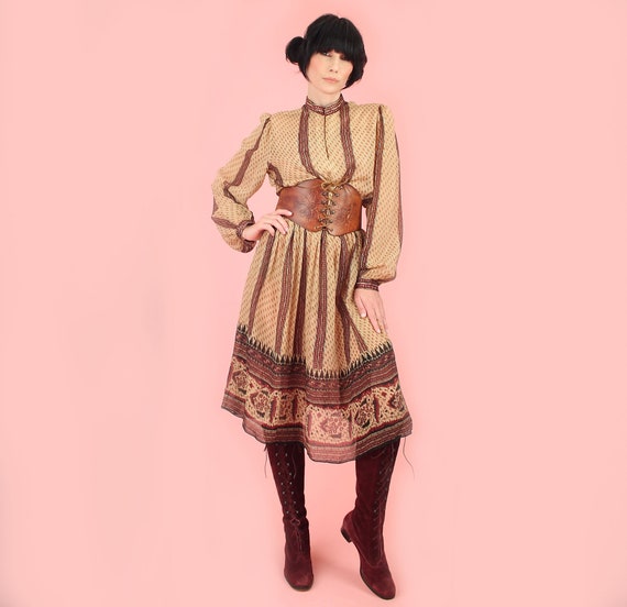 ViNtAgE 70's Ritu Kumar for Judith Ann Indian Sil… - image 1