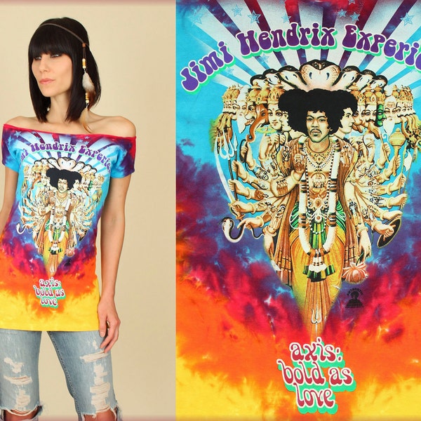 JiMi Hendrix Experience "Bold as Love" Tie Dye DiY TUNIC T-Shirt