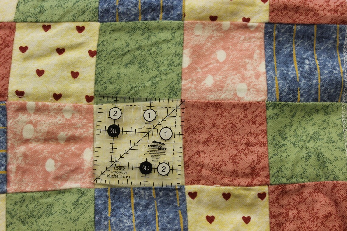 Patchwork country squares not printed actual sewn squares Etsy