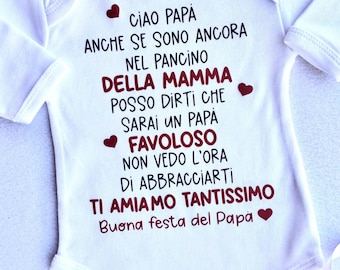 Body Neonato Personalizzato - Body nascita - Body Festa del papà - Baby Shower - idea regalo - Idea regalo Papà